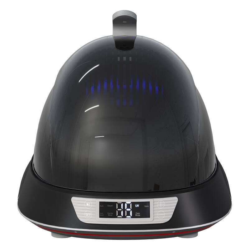 Black Helmet & Cap Care Machine with Steam, UV Light, O₃ ozone