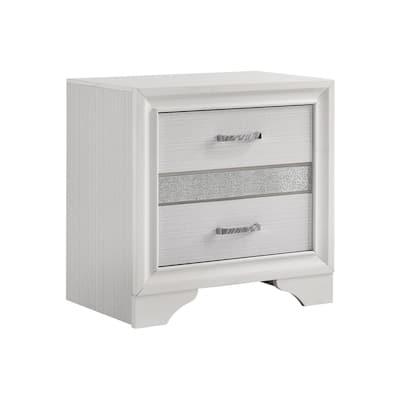 2 Drawers Nighstand with 1 Jewelry Tray