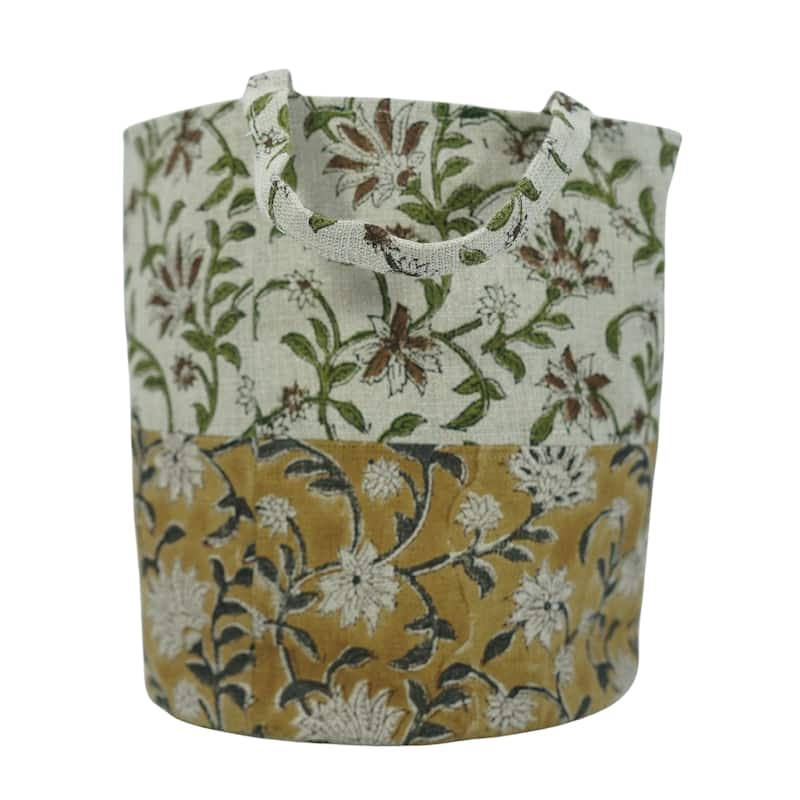 Fabdivine Handmade Floral Room Décor Nursery Storage Basket