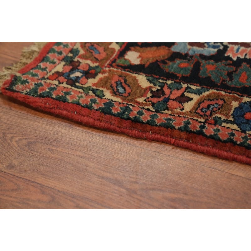 Hand Knotted Oriental 100% Wool Carpet Traditional Floral Red Bakhtiari Area Rug - 9' 11'' X 6' 9''