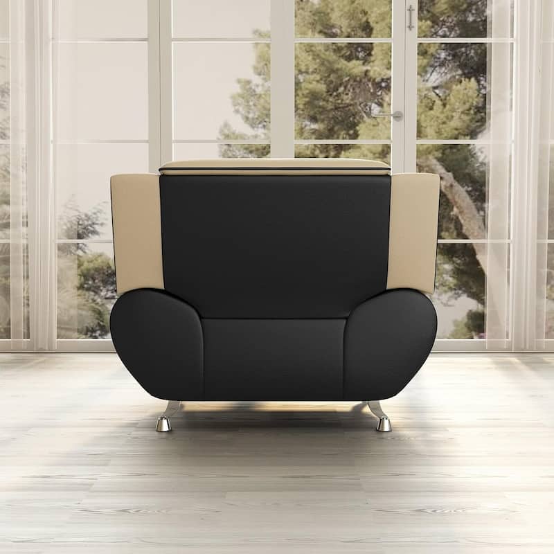 Sanuel 47.3" Wide Faux Leather Club Chair