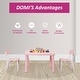 preview thumbnail 10 of 11, Domi 3-Piece Kids Table and Chair Set – Toddler Activity Furniture