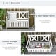 preview thumbnail 3 of 18, 29 Gallon Garden Storage Bench with Waterproof Frame, Large Entryway Deck Box w/ Unique X-Shape Back, Louvered Side Panels