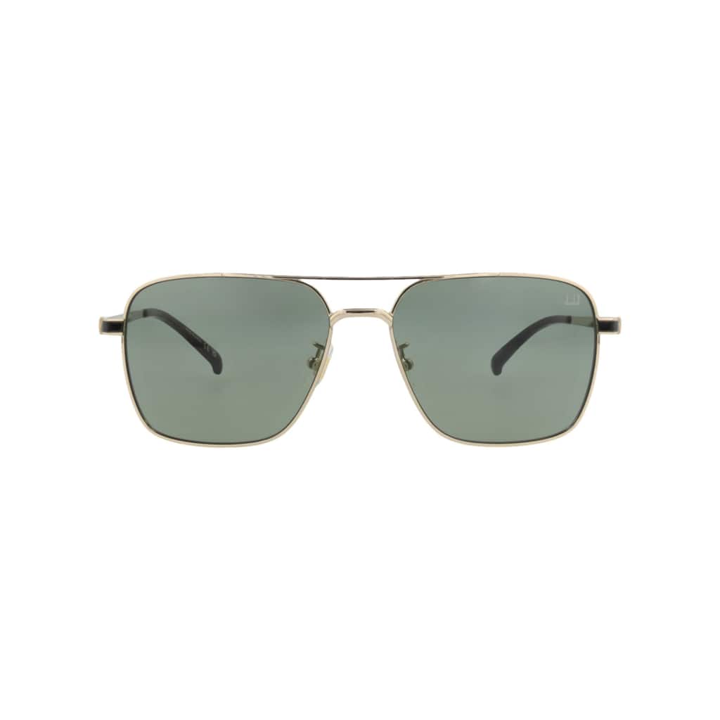 Dunhill Aviator-Frame Metal Sunglasses - Gold Gold Green