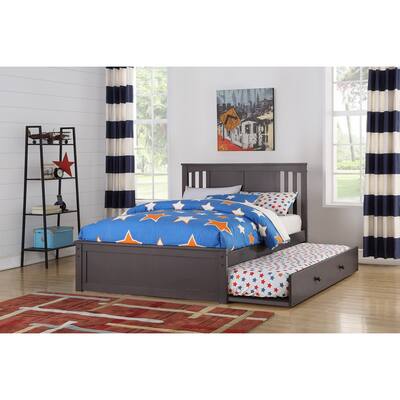 Taylor & Olive Bergenia Full-size Grey Bed with Twin Trundle