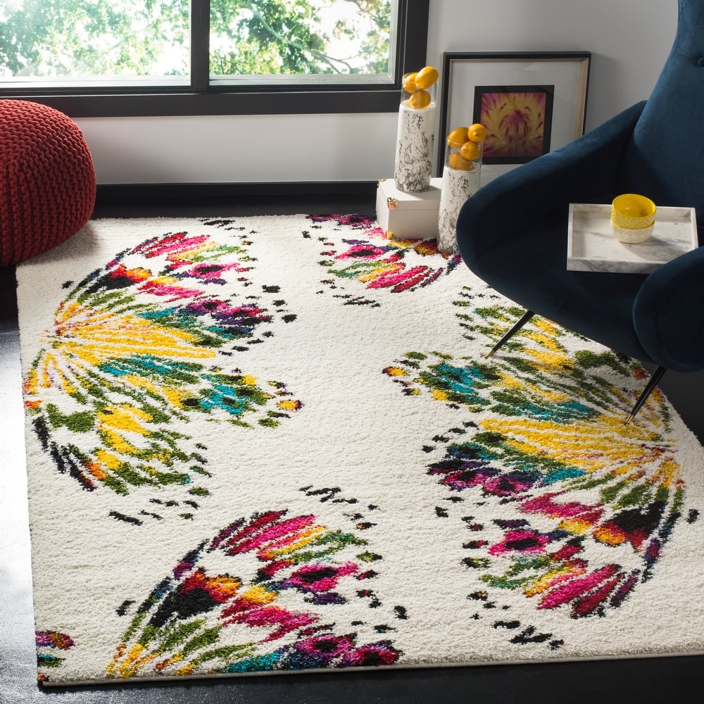 SAFAVIEH Fiesta Shag Asla Abstract Rug