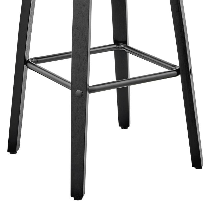 Arabela Faux Leather and Wood Swivel Counter Stool - Walnut