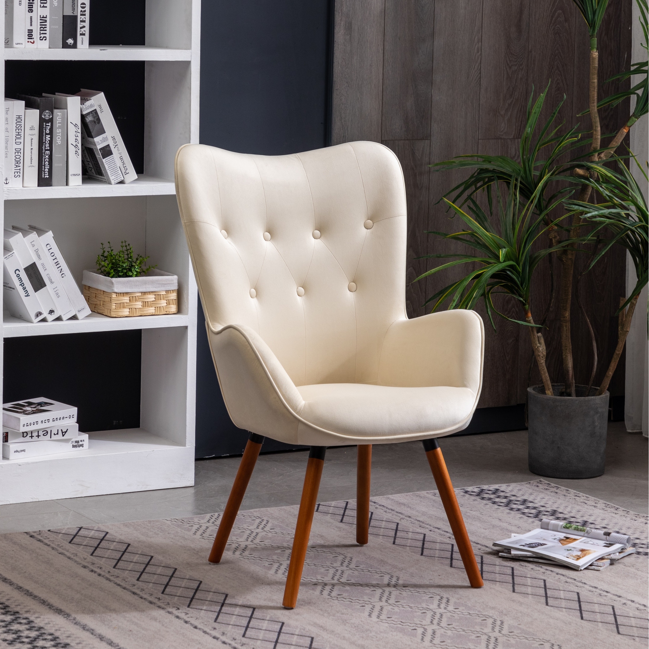 Button back accent sale chair