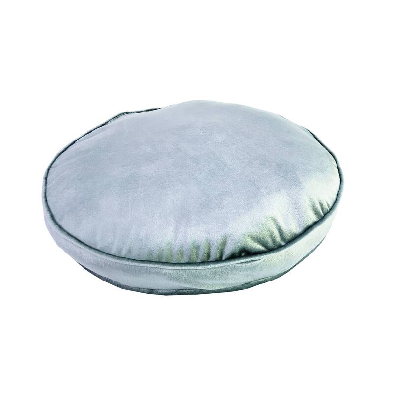 Edie At Home Velvet Round Decorative Pillow, Duck Egg