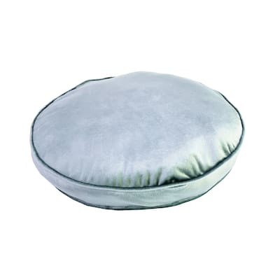 Edie At Home Velvet Round Decorative Pillow, Duck Egg