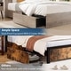 preview thumbnail 12 of 15, Bed Frame with High Storage Bookcase Headboard, 4 Storage Drawers, Built In Charging Station