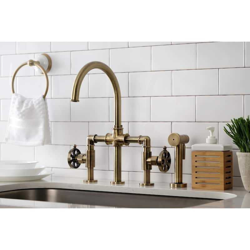 Kingston Brass Belknap Bridge Kitchen Faucet