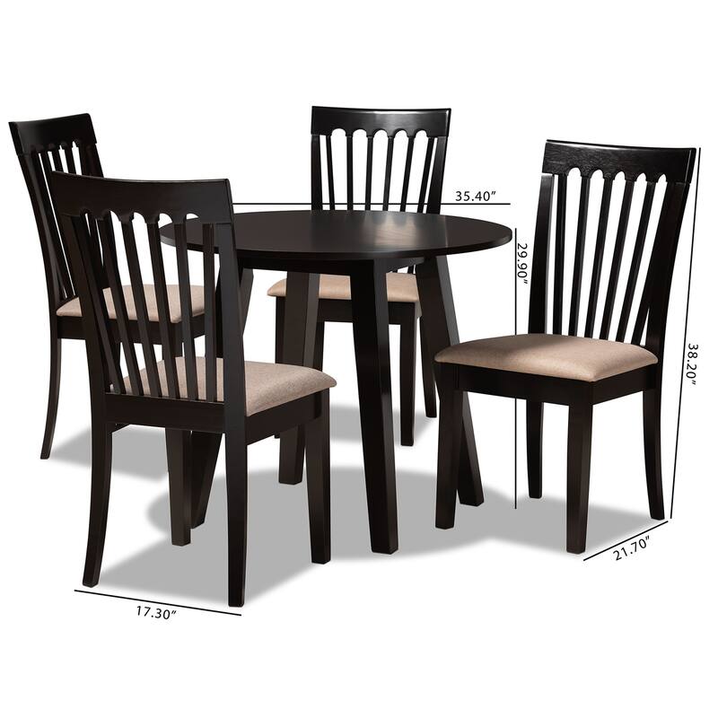 Maisie Modern and Contemporary 5-Piece Dining Set