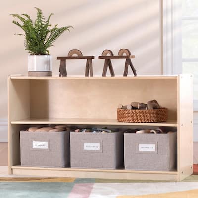 Guidecraft EdQ Essentials Two Shelf Open Storage 24''