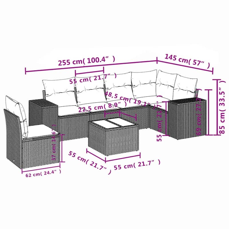 vidaXL Garden Sofa Set