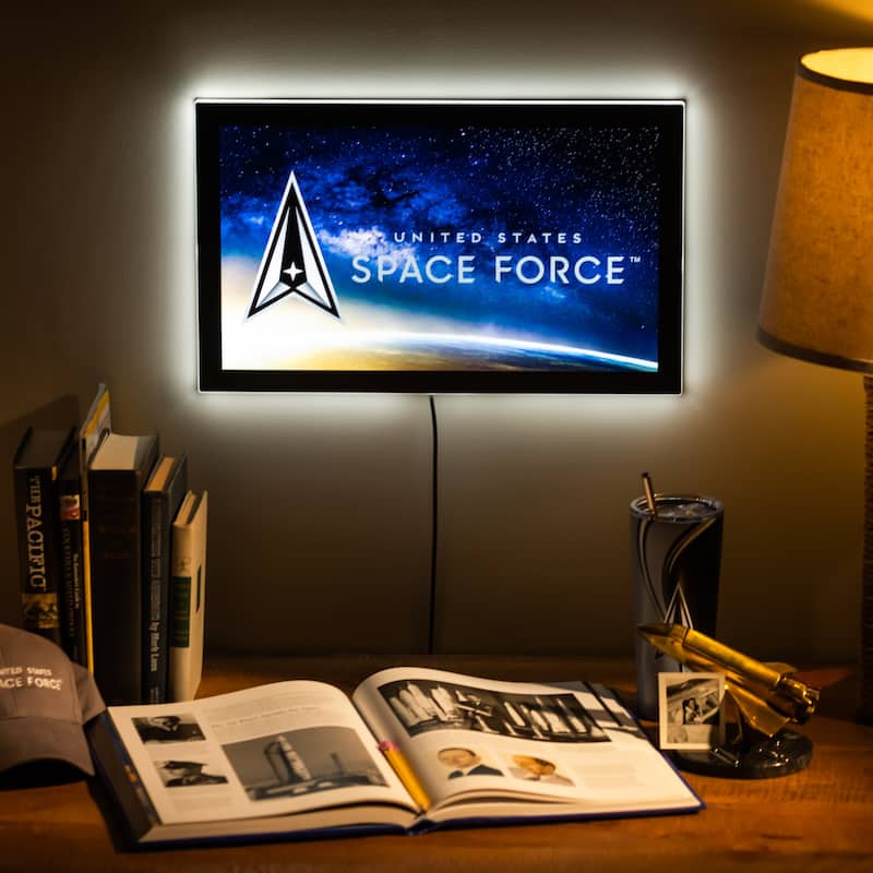 United States Space Force LED Lighted Sign - Clear