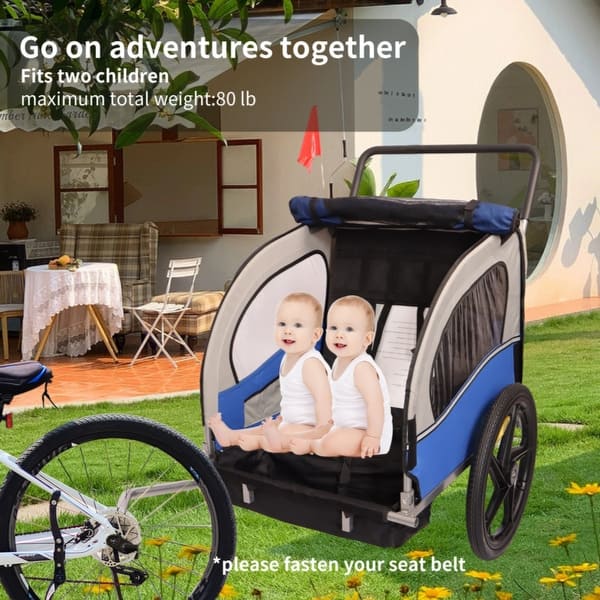 Bike Trailer Aldi Double Buggy Bike Stroller Bicycle Carrier Aldi