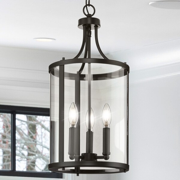 Luxury Modern Farmhouse Chandelier 20.75H x 10W with Traditional Style Matte Black UHP4610 by Urban Ambiance 20 3 4 H x 10 W x 10 D