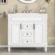 Option White-Only Bathroom Vanity with Top Sink