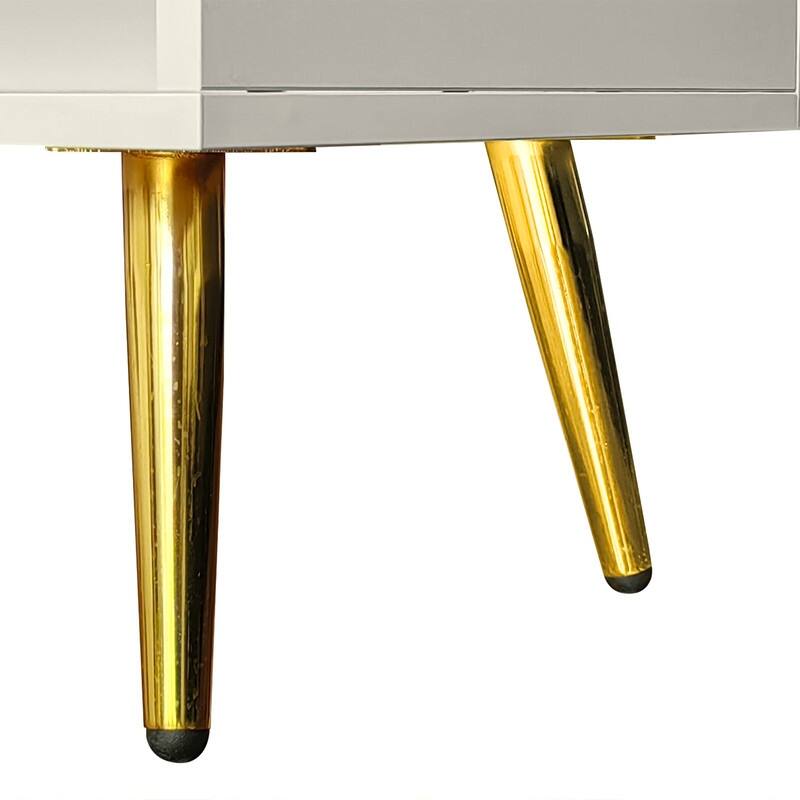 Modern Shoe Storage Bench with Storage Cabinet and Upholstered Cushions, Entryway Bench with Open Compartment for Living Room