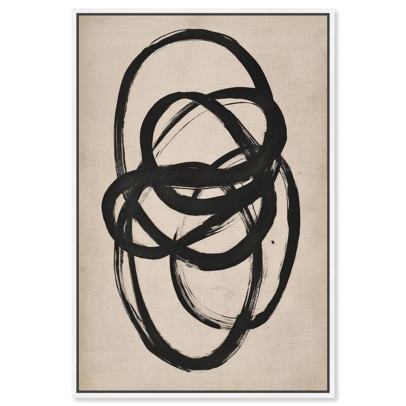 Beige Black I Canvas by Art Remedy - White - 30" x 45"