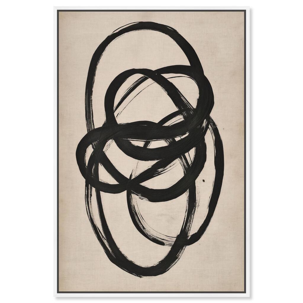Beige Black I Canvas by Art Remedy