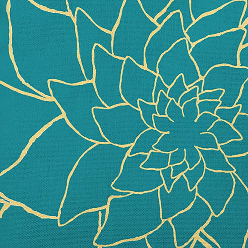 Flower Outline Decorative Throw Pillow