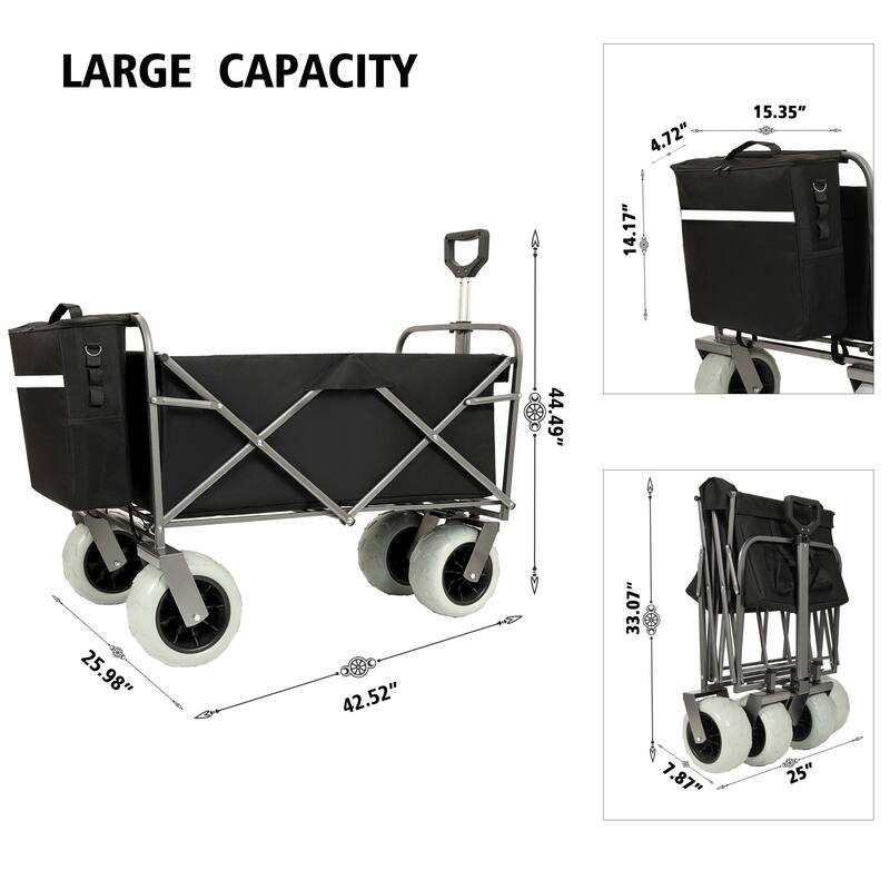 All Terrain Steel Frame Trolley with Pneumatic Tires
