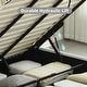 preview thumbnail 2 of 15, Plywood Frame Upholstered Platform Bed with Lift-up Storage