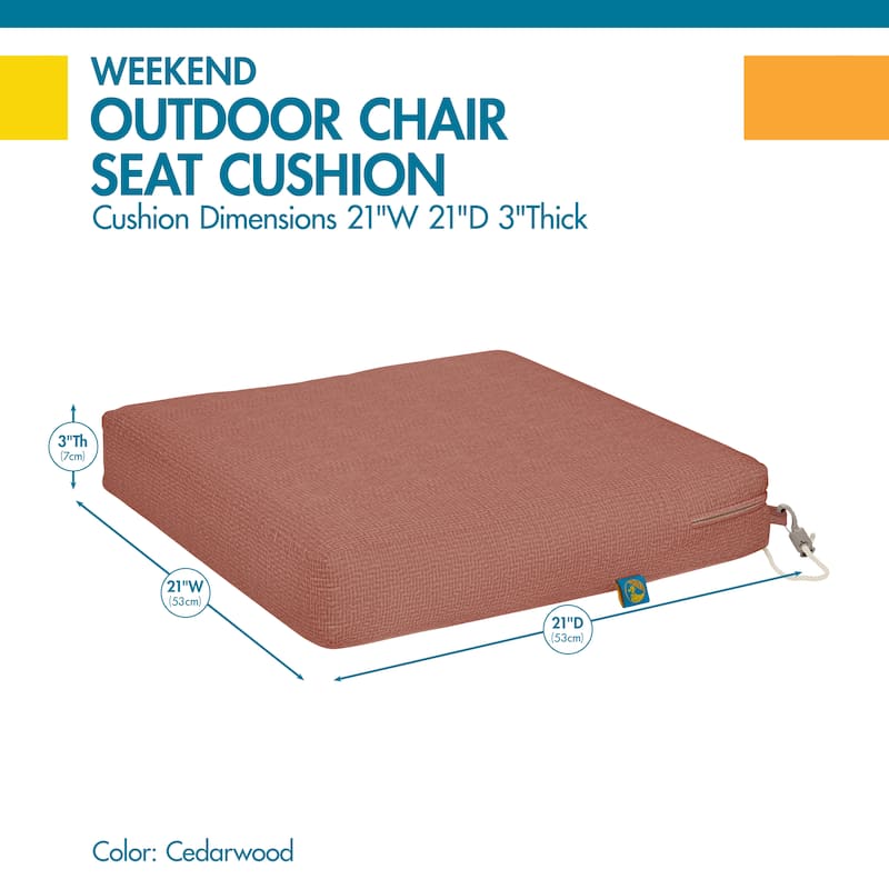Duck Covers Weekend Water-Resistant Outdoor Dining Seat Cushion