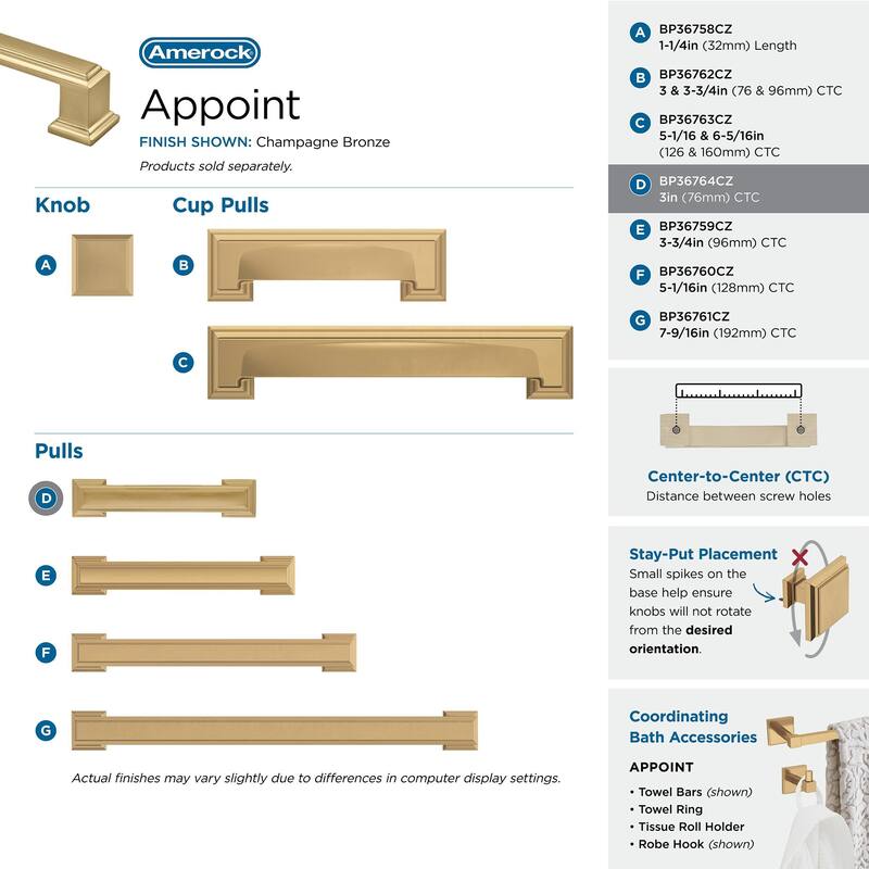 Amerock Appoint Cabinet Door Pull