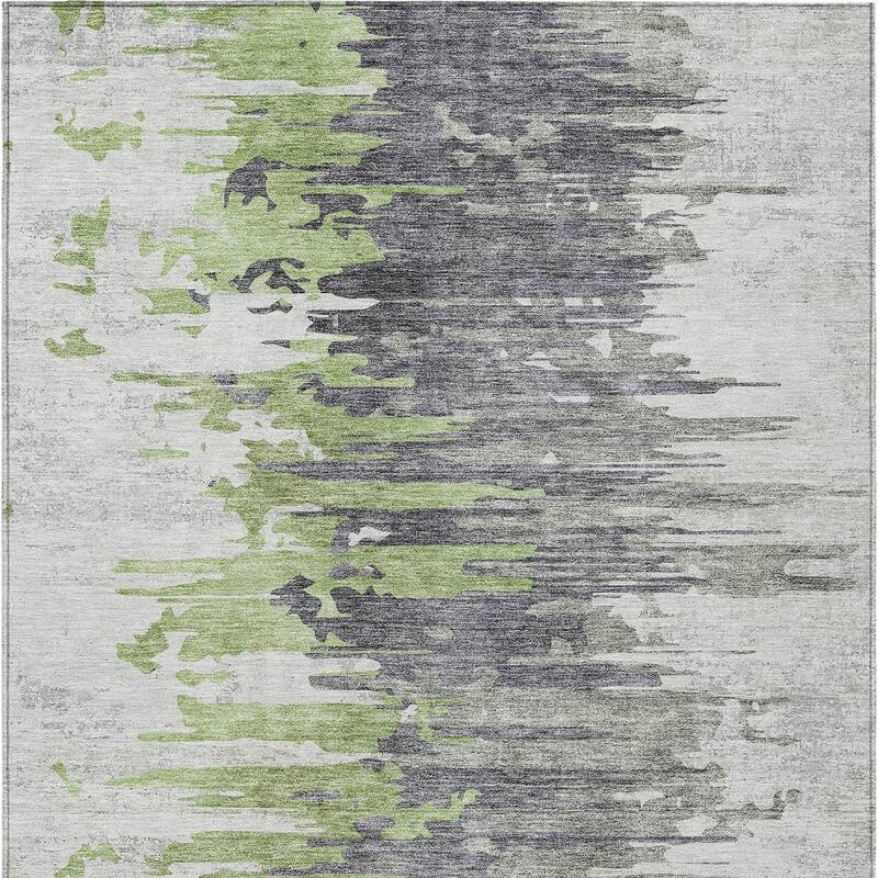 HomeRoots Abstract Transitional Rectangle Outdoor Rug