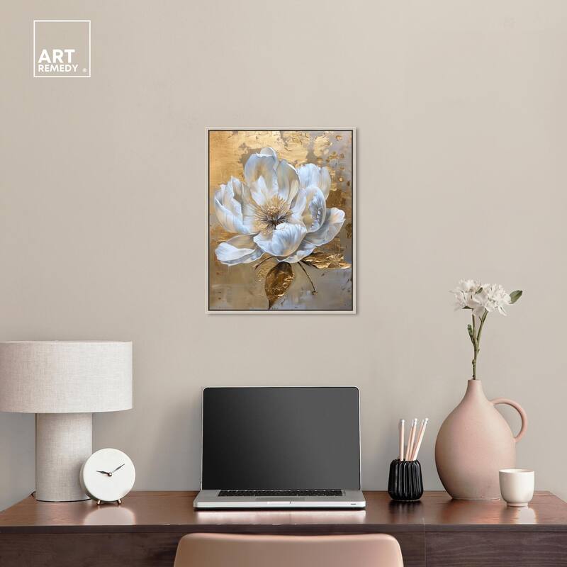 Athenas Flower Canvas Glamorous Feminine Wall Art by Art Remedy