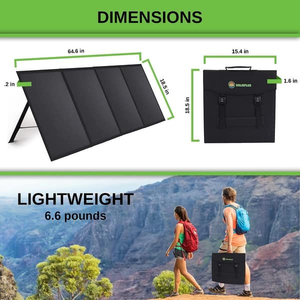 100 Watt Portable Solar Panel for Camping with Power Bank - undefined15 ...