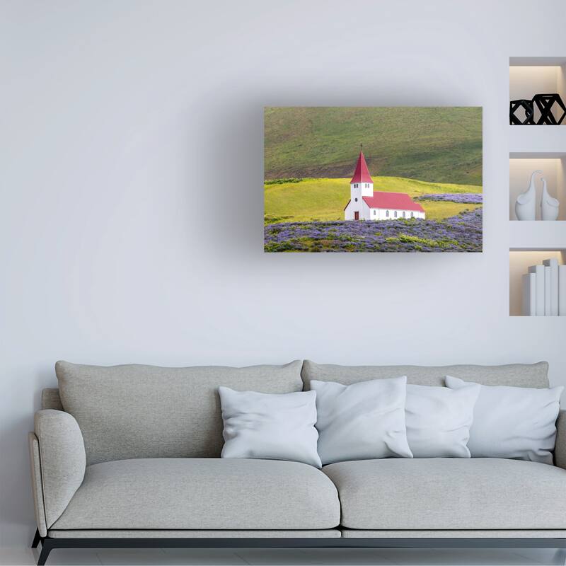 Pierre Leclerc Photography 'Red Roof Church Iceland' Canvas Art - Bed ...