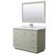 Option Light Green, Bronze Trim, Carrara Marble Top