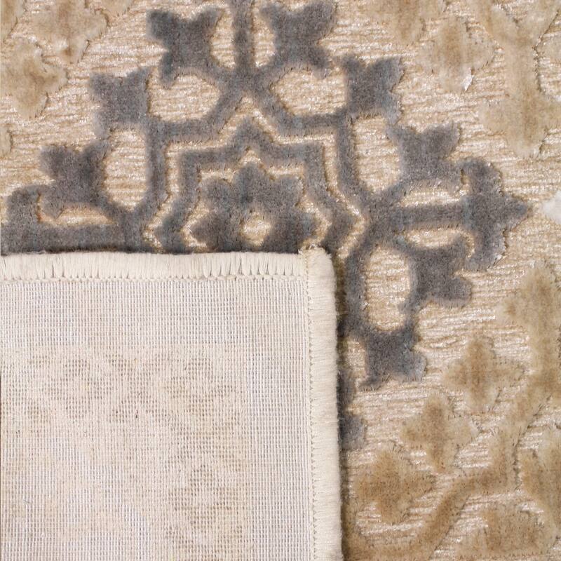 Superior Floral Medallion Sculpted High-Low Pile Polyester Area Rug