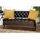 preview thumbnail 2 of 17, Bronze Metal Storage Bench with Tufted Faux Leather