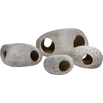 Trademark Innovations Aquarium Ceramic Hideout Habitats for Fish and Reptiles