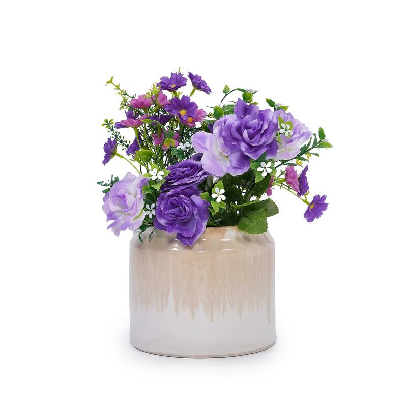 Elegant Ombre Glaze Non-Porous Ceramic Planters Pot for Aquatic Plants