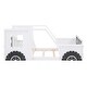 preview thumbnail 21 of 22, Classic Design Twin Size Car-Shaped Platform Bed with Wheels,Sturdy Pine Wood and Safety Guardrail