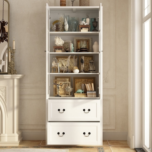Tall china cabinet with drawers 2025