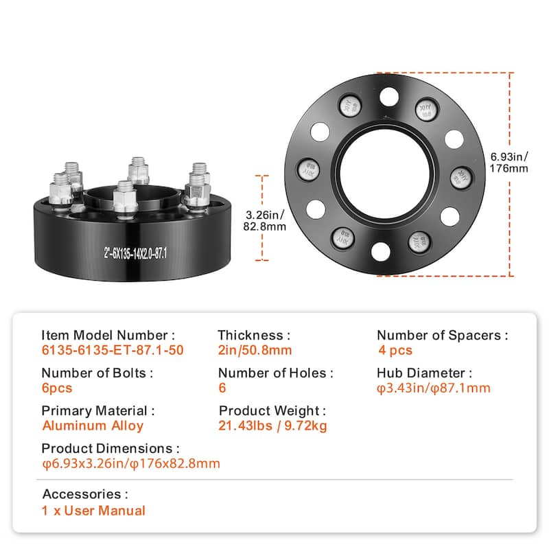 Wheel Spacers，Wheel Adapters Fit for Various Cars.