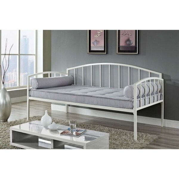 Twin size White Metal Day Bed Frame with 600 lb Weight ...