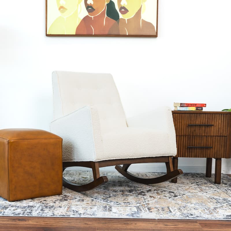Westminister Modern Indoor Nursery Rocking Armchair for Bedroom and Livingroom