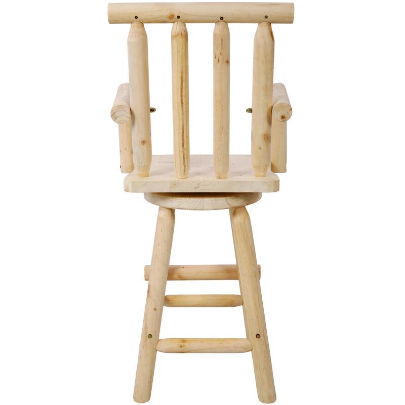 Rustic Bar Stool - Fir Wood Construction