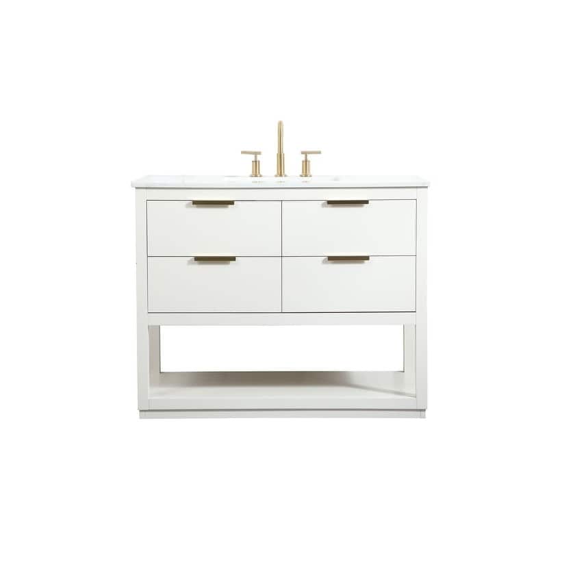 Elegant Lighting VF19242 Larkin 42" Free Standing Single Basin Vanity
