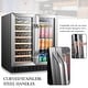 preview thumbnail 11 of 19, Lanbo Wine and Beverage Cooler, 30 Inch Compressor Under Counter Wine and Beverage Fridge, 33 Bottle and 70 Can