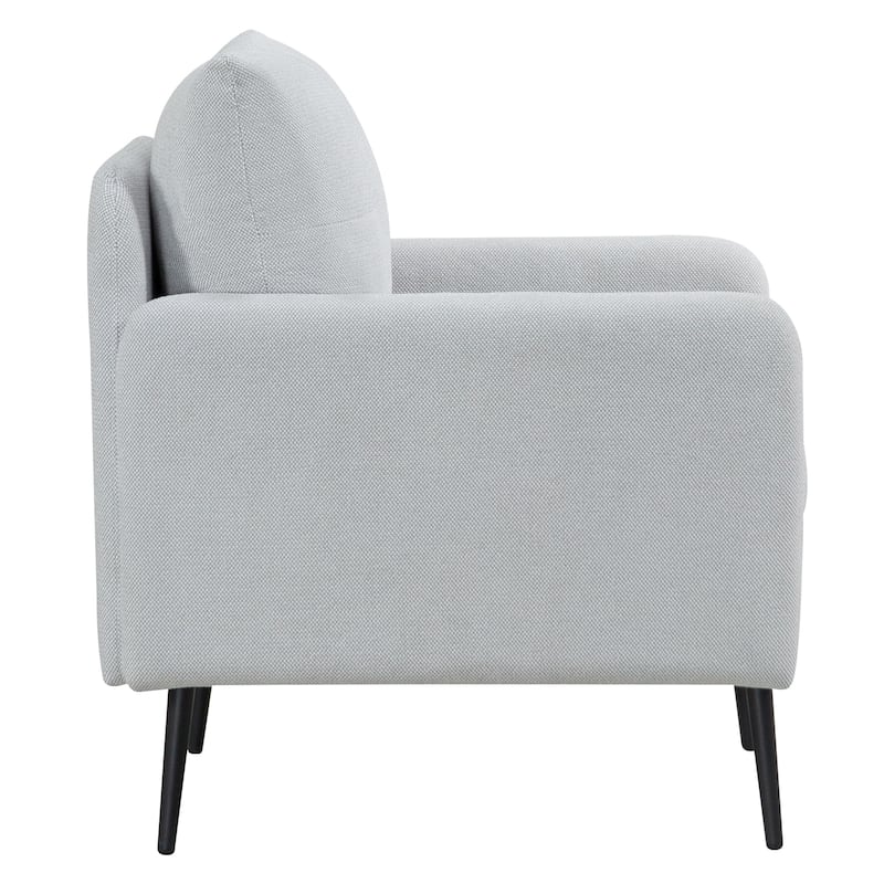 Chenille Accent Chair with Metal Legs