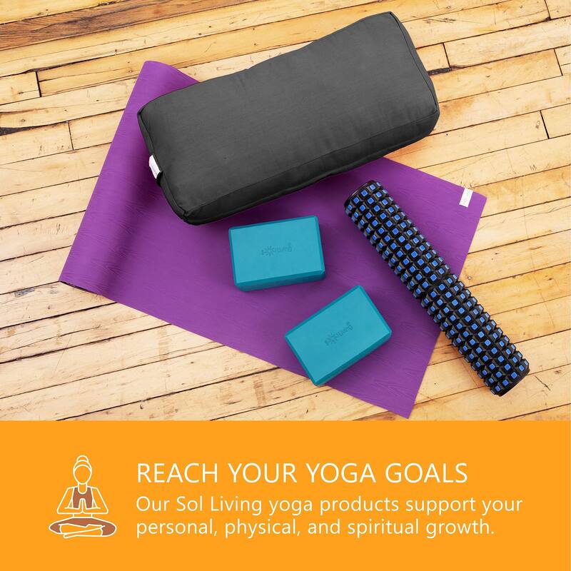 Sol Living Rectangular Yoga Bolster Meditation Cushion - Cotton